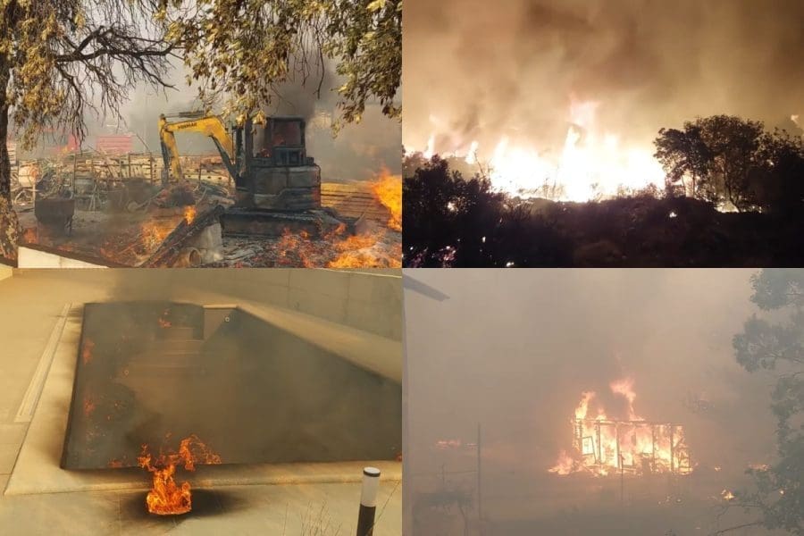 STRAVIČNI PRIZORI Vatra je gutala sve pred sobom, stradale su kuće, bageri, bazeni...