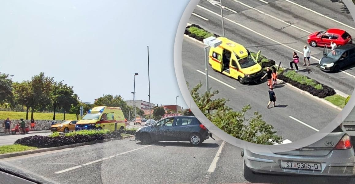 SUDARILI SE HITNA I AUTO Ogromne gužve nastale u ulici Domovinskog rata: "Kolona počinje već prije Kauflanda"