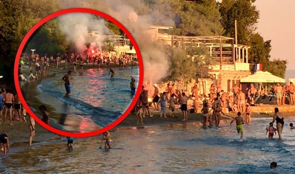 NEVIĐENI SHOW PROGRAM Bakljada na prepunoj splitskoj plaži, slavi se pobjeda! Sve je snimljeno