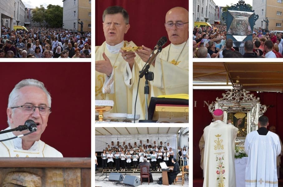 Apostolski nuncij predvodio misno slavlje u Sinju: "Naša se tuga pretvara u radost kada Marija živi u nama"