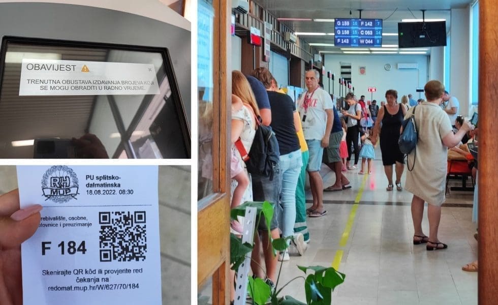 NESNOSNE GUŽVE U SPLITU Građani su satima čekali ispred policije: "Mi i dalje čekamo. Tek je broj 110"