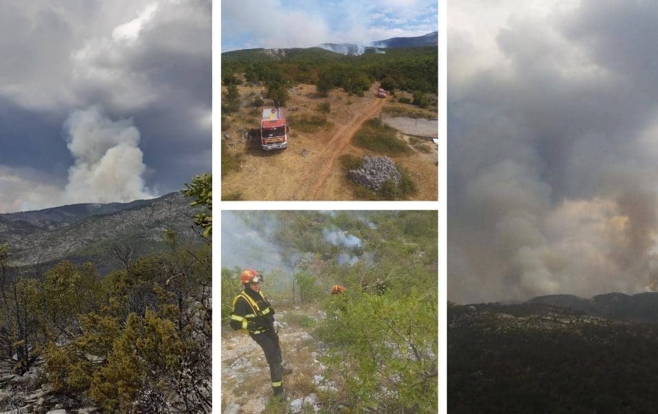 DALMACIJA U PLAMENU Gori na sve strane, vatrogasci imaju pune ruke posla: "U jutarnjim satima zatraženo je angažiranje protupožarnog zrakoplova"
