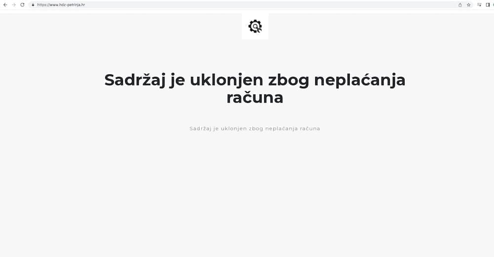 MA, DA? Ugašena stranica HDZ-a jer 'nisu plaćeni računi'