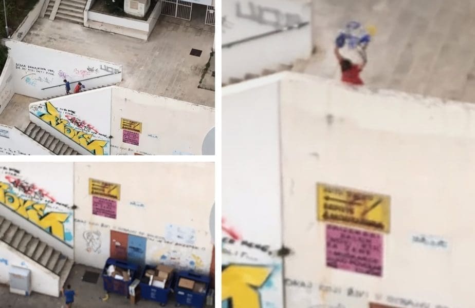 OPASNA 'IGRA' DJEČAKA SA SPLITSKOG SUĆIDRA Video osvanuo na društvenim mrežama, ljudi komentiraju: "Lani je 'letjela' mašina za rublje..."