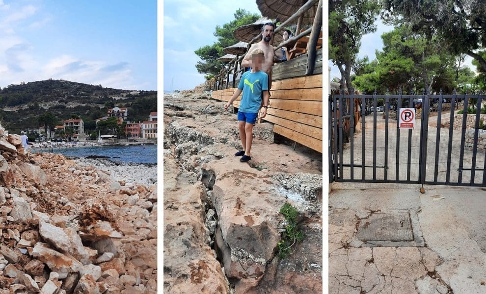 LJUDI NA HVARU OSTALI BEZ ŠETNICE, NASIPA SE POMORSKO DOBRO Kamp se proširio prema moru, potrebne gojzerice i kutija prve pomoći