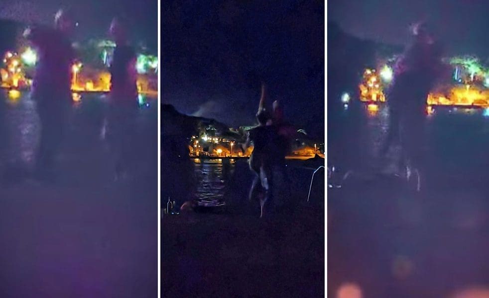 PLES POD ZVJEZDANIM NEBOM Na Bačvicama je večeras vladala prava romantika! Mladić i djevojka uhvatili ritam pa zaplesali...