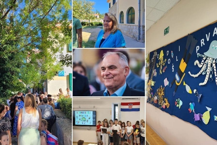 SDŽ OVE GODINE IMA 3.953 PRVAŠIĆA Župan Boban s učenicima u Mravincima na prvi dan nastave: "Budite bezbrižni, razdragani i veseli"