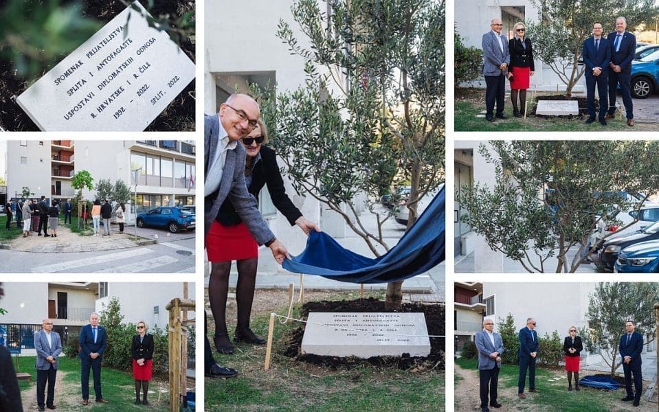 SJEĆANJE NA SPLIĆANE KOJI SU PRIJE 130 GODINA ODSELILI U ČILE Splitska Ulica grada Antofagaste dobila maslinu i spomen ploču