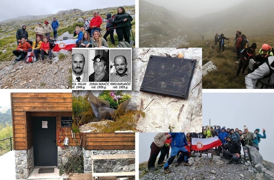 SPLIĆANI PLANINARILI U ČAST TRAGIČNO STRADALIH KOLEGA NA VELEBITU Sjećanje na Ivicu Miluna, Zorana Skračića i Mira Duplančića