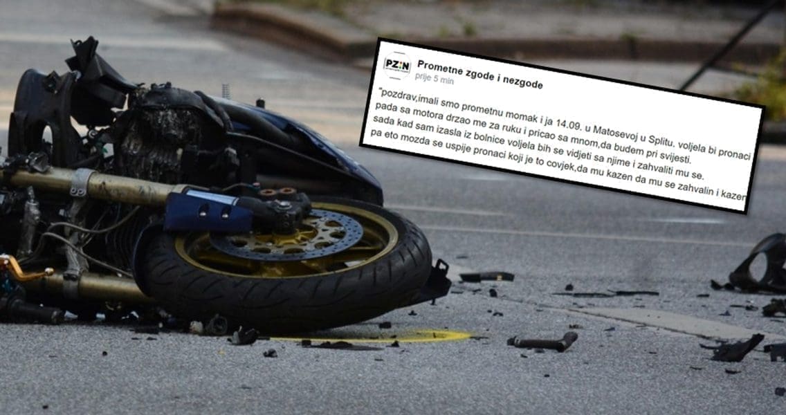 EMOTIVNA PORUKA IZ SPLITA SVE JE DIRNULA Potez jednog čovjeka nakon prometne nesreće oduševljava: "Ljudina, svaka mu čast!"