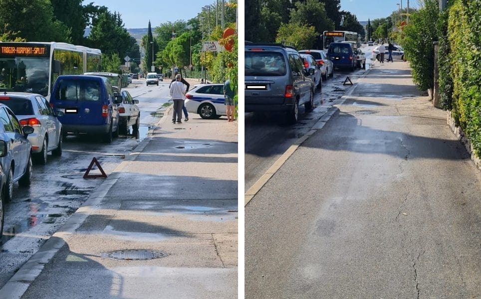 SUDAR VIŠE VOZILA U KAŠTELIMA Kiša napravila kaos na prometnicama, nastala materijalna šteta: "Gužva je..."