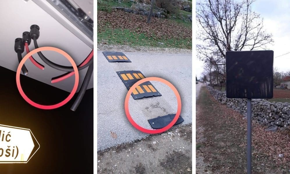 VANDALIZAM BEZ PRESEDANA U ZAGORI Tko ovo radi? Netko je presjekao žice led displaya, uništava uspornike, prometne znakove...