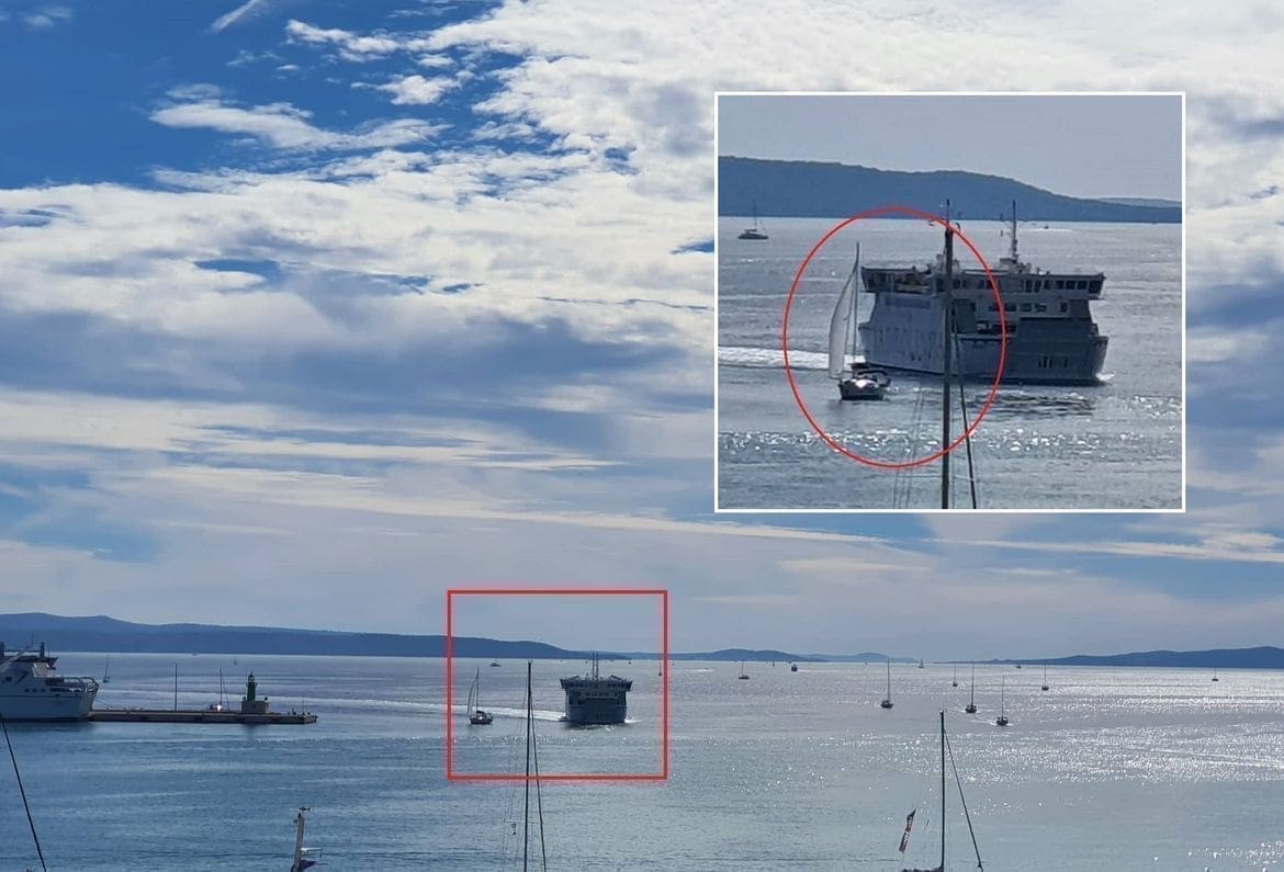 DA VAM SE SLEDI KRV U ŽILAMA Skoro se dogodila tragedija ispred splitske luke: "Jedrilica siječe put trajektu!"