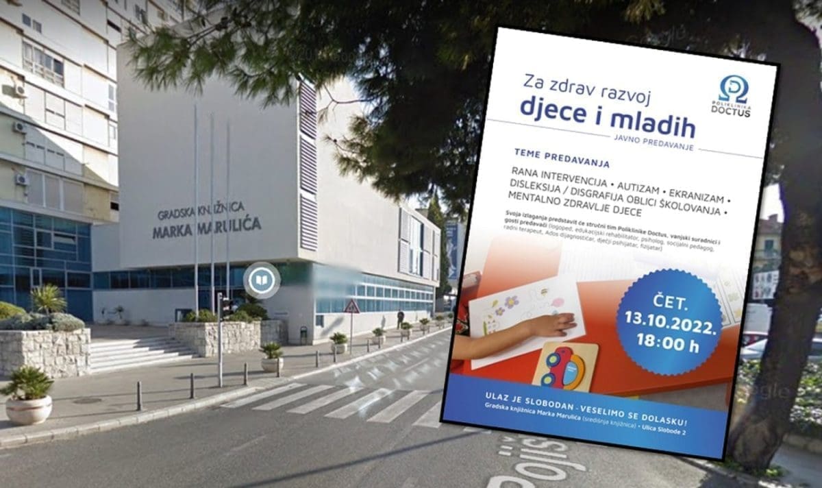 "ZA ZDRAV RAZVOJ DJECE I MLADIH" Gradska knjižnica Marka Marulića ugostit će stručnjake iz područja mentalnog zdravlja djece i mladih
