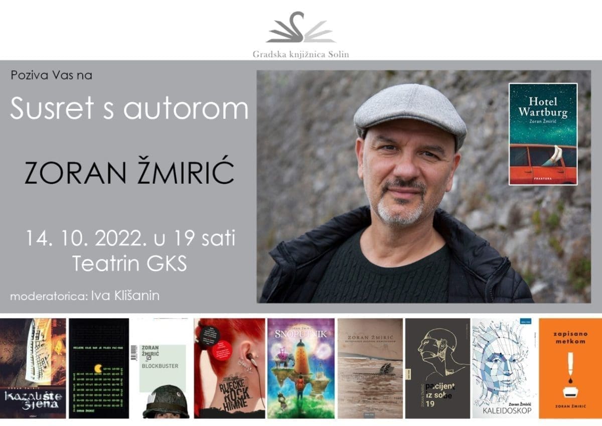 SUSRET S AUTOROM Hrvatski kolumnist, glazbenik i književnik, član Hrvatskog društva pisaca gostuje u Solinu