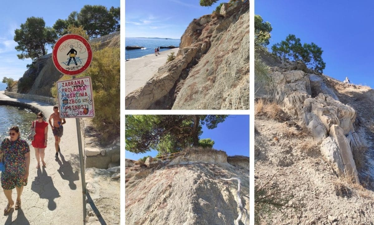 SVAKE SEKUNDE U SPLITU SE MOŽE DOGODITI TRAGEDIJA Ovaj prizor zabrinjava, kamene gromade samo što nisu pale na brojne prolaznike