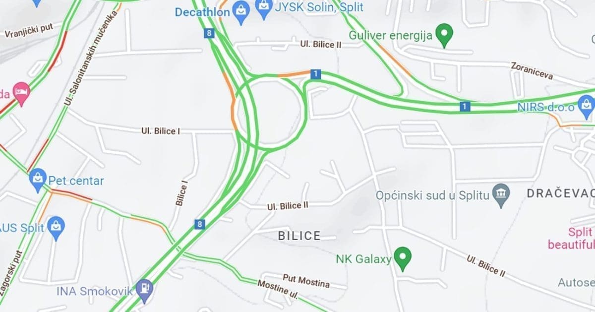 PROMETNA NESREĆA U ROTORU BILICE Sudar više osobnih vozila, promet kratko bio u prekidu