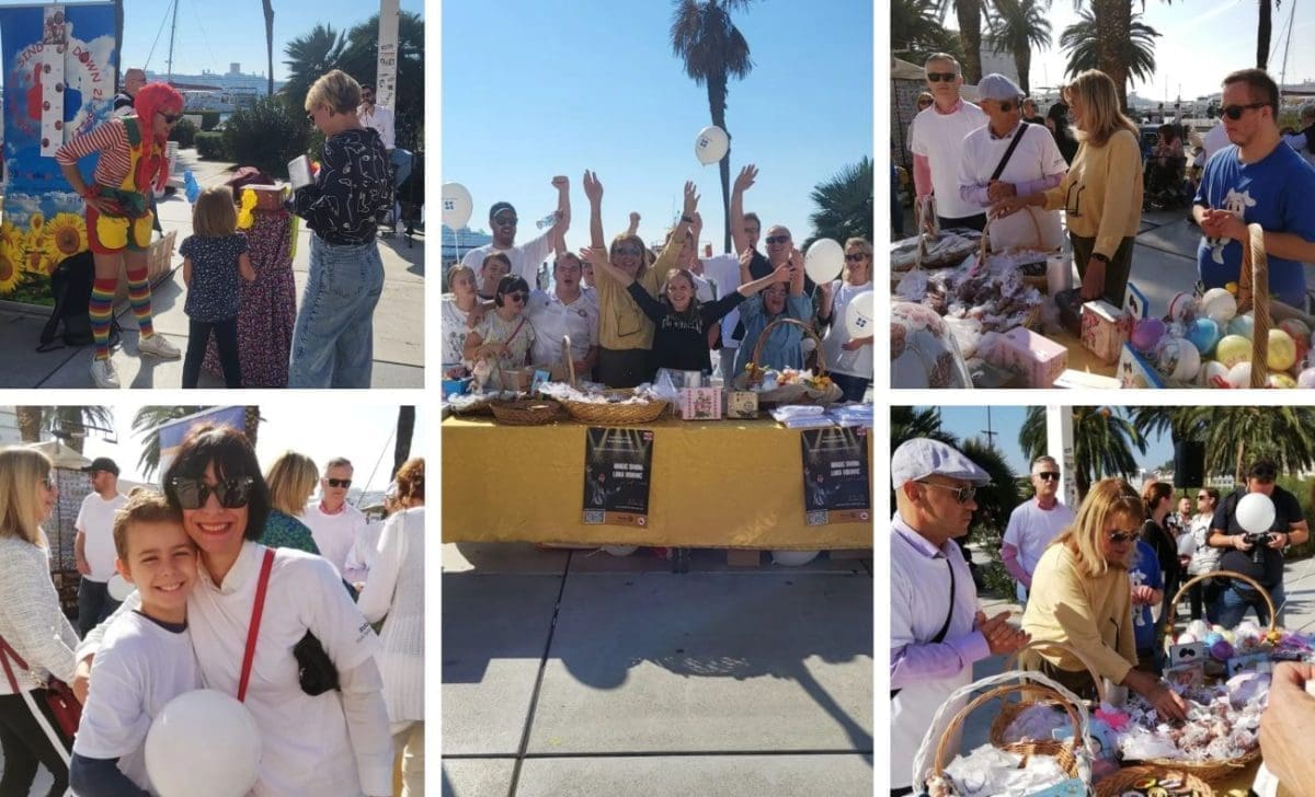 DIRLJIVI TRENUTCI NA SPLITSKOJ RIVI Vrijedni članovi Rotary Cluba Split Novi ponovno organizirali predivnu akciju za potrebite: "Okupirali smo našu promenadu smijehom"