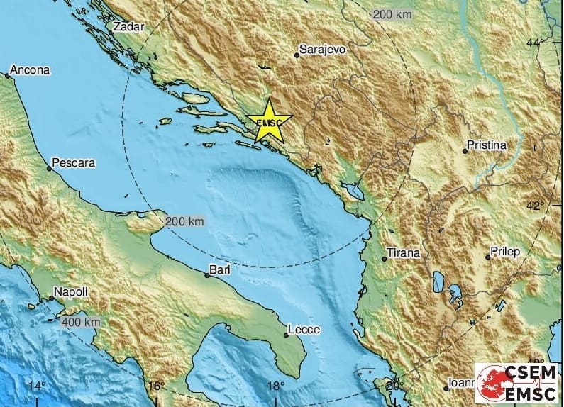 Zatreslo se u susjedstvu, potres se osjetio i u Dalmaciji: "Čulo se kao jaka grmljavina iz daljine"