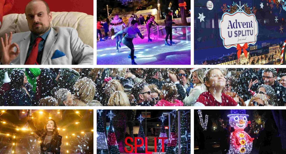 ADVENT U SPLITU BOGATIJI NEGO IKAD Digitalno klizalište, novogodišnji bal, kuhano vino i na Šperunu, Vojko V. na Rivi,...