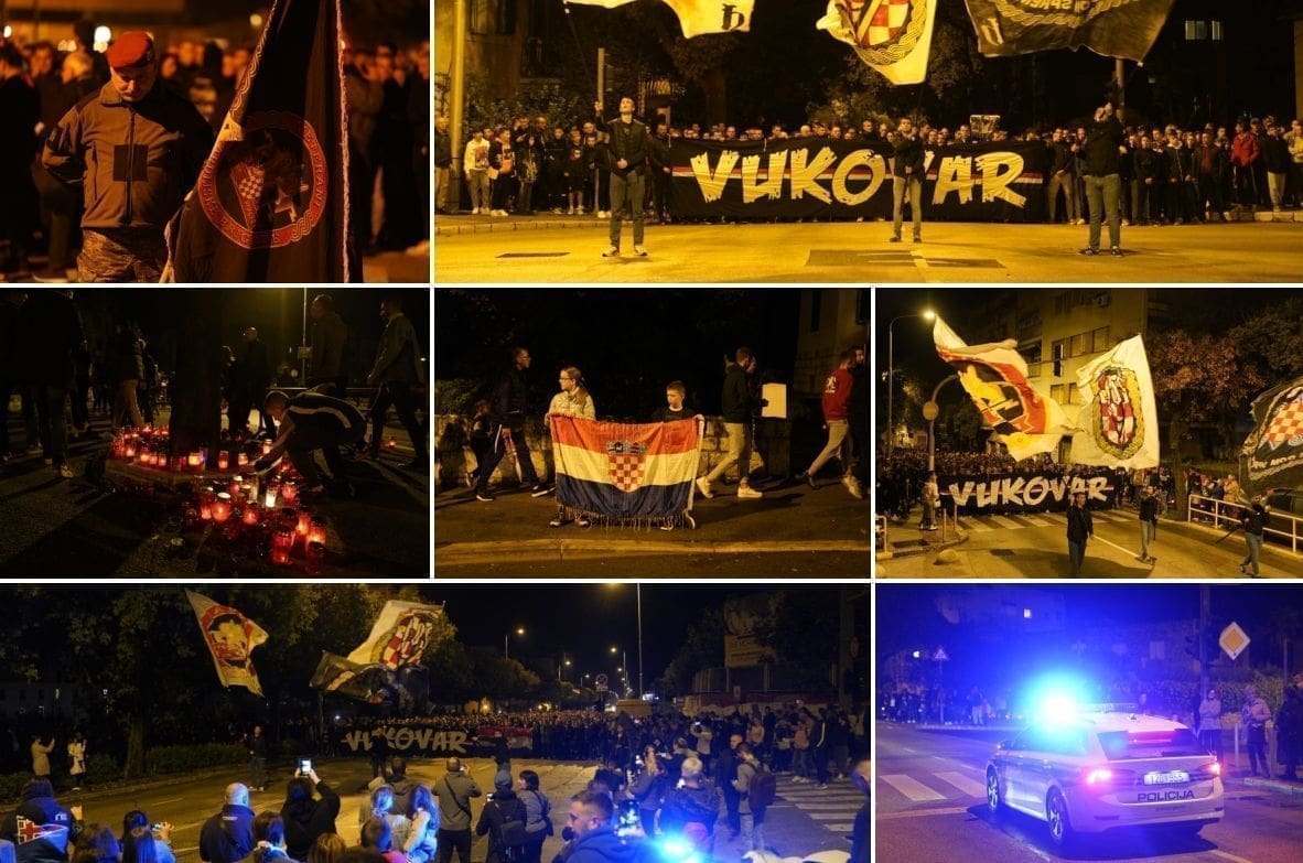 VELIČANSTVENI TORCIDIN MIMOHOD U ČAST ŽRTVAMA VUKOVARA I ŠKARBNJE Tisuće Splićana u tihoj koloni Vukovarskom ulicom