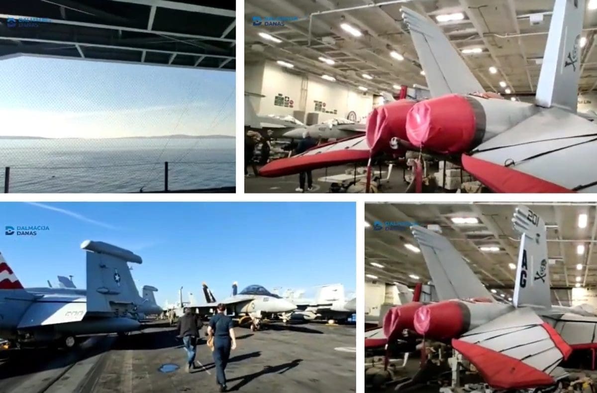 SPEKTAKL NADOMAK SPLITA Bili smo na američkom nosaču aviona, donosimo vam impresivne prizore: Ovaj brod je prvi put u Jadranskom moru