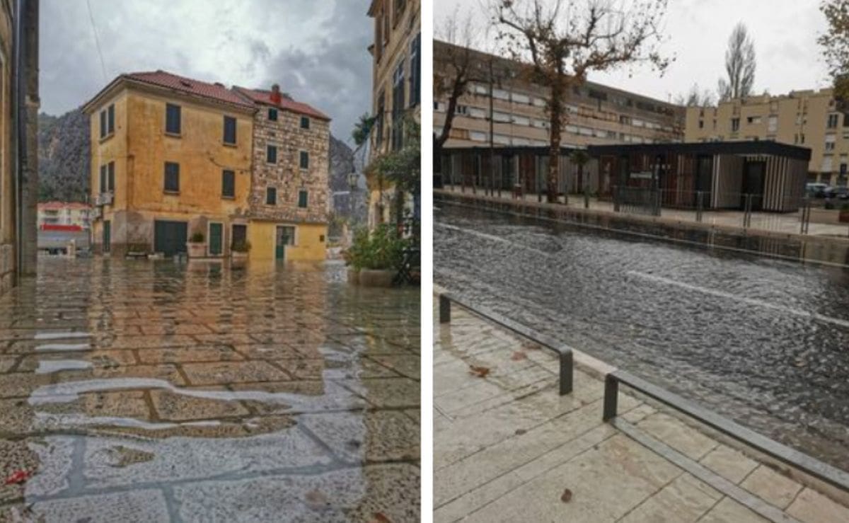 Pogledajte kako je Omiš izgledao danas nakon naglog dizanja razine mora i Cetine