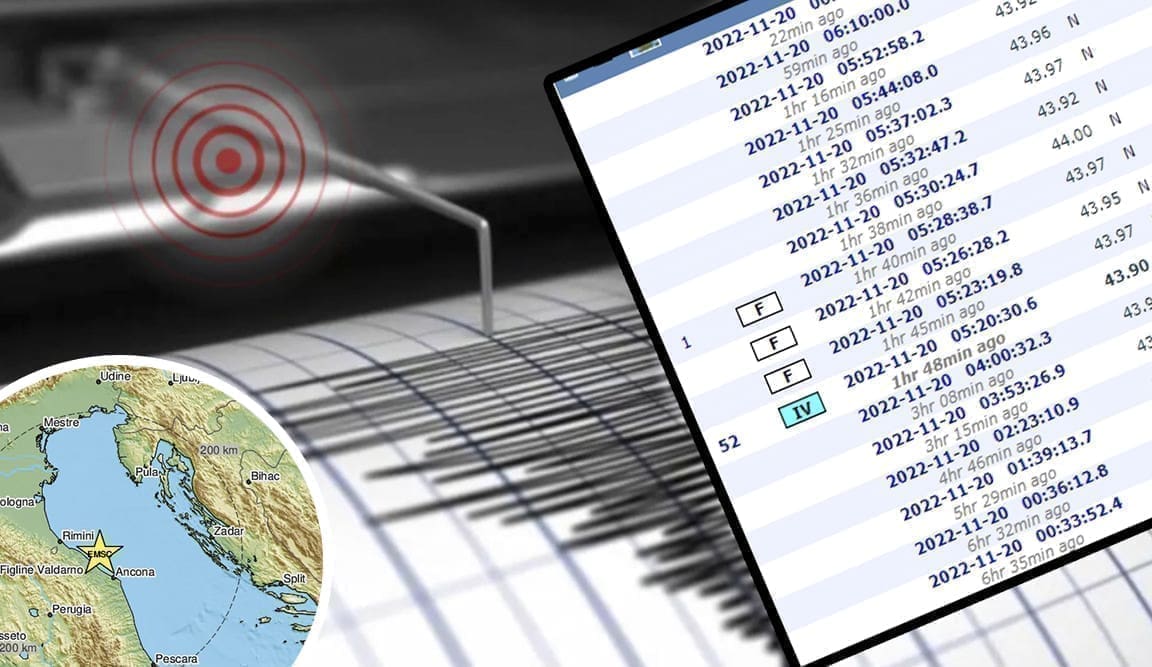 ČAK 17 POTRESA Cijelu noć se trese Jadran, u posljednja 2 sata prosječno svakih 9 minuta!