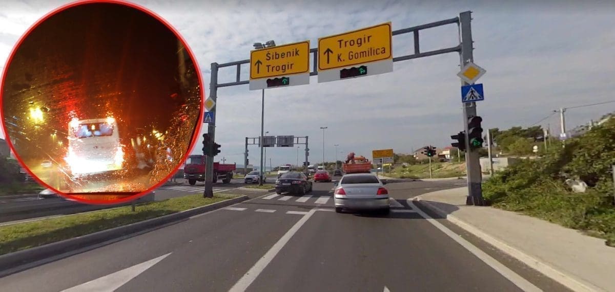 OPASNO PONAŠANJE NA BRZOJ CESTI KROZ KAŠTELA "Nonšalantno ugrozio život putnika, vozača i vlastitu sigurnost za vrijeme jakog pljuska na 'cesti smrti'"