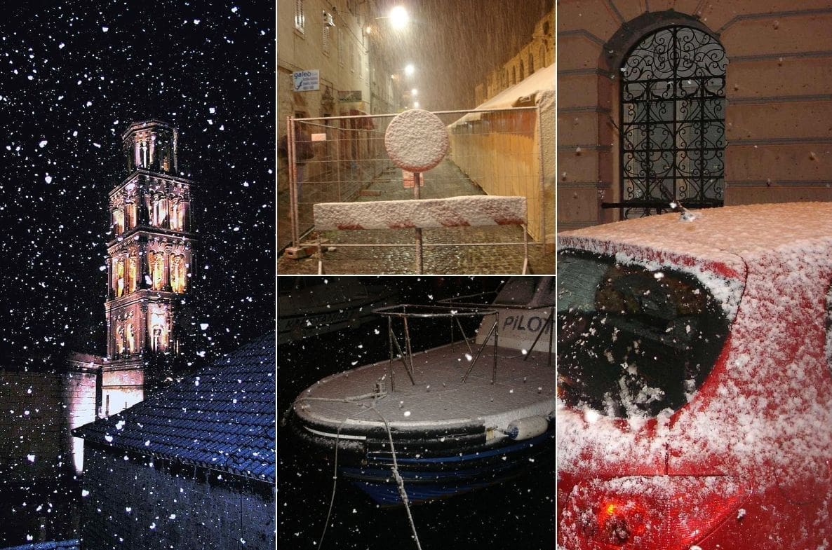 NEKAD BILO, DANAS SE SPOMINALO Možete li vjerovati da je 23. studenog Split zabijelio snijeg?