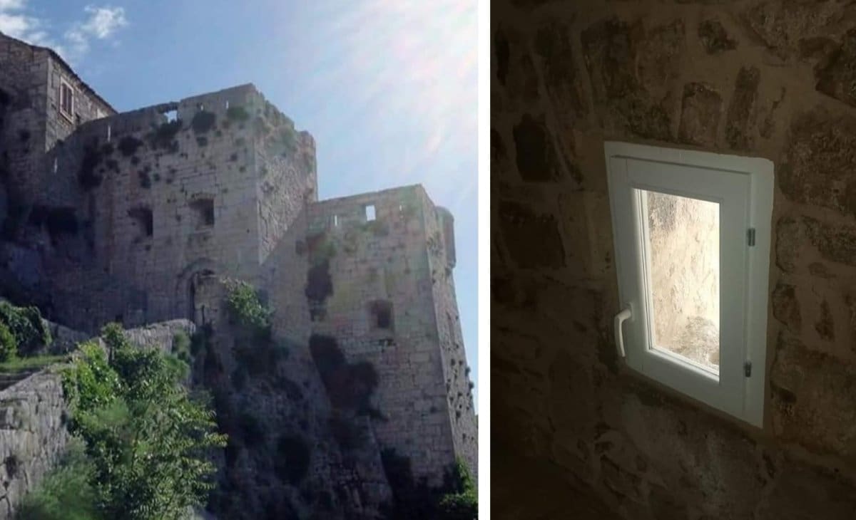 VREMENA SE MIJENJAJU Maknuti prozori s PVC ručkom s kliške tvrđave, konzervatori nisu željeli davati izjave