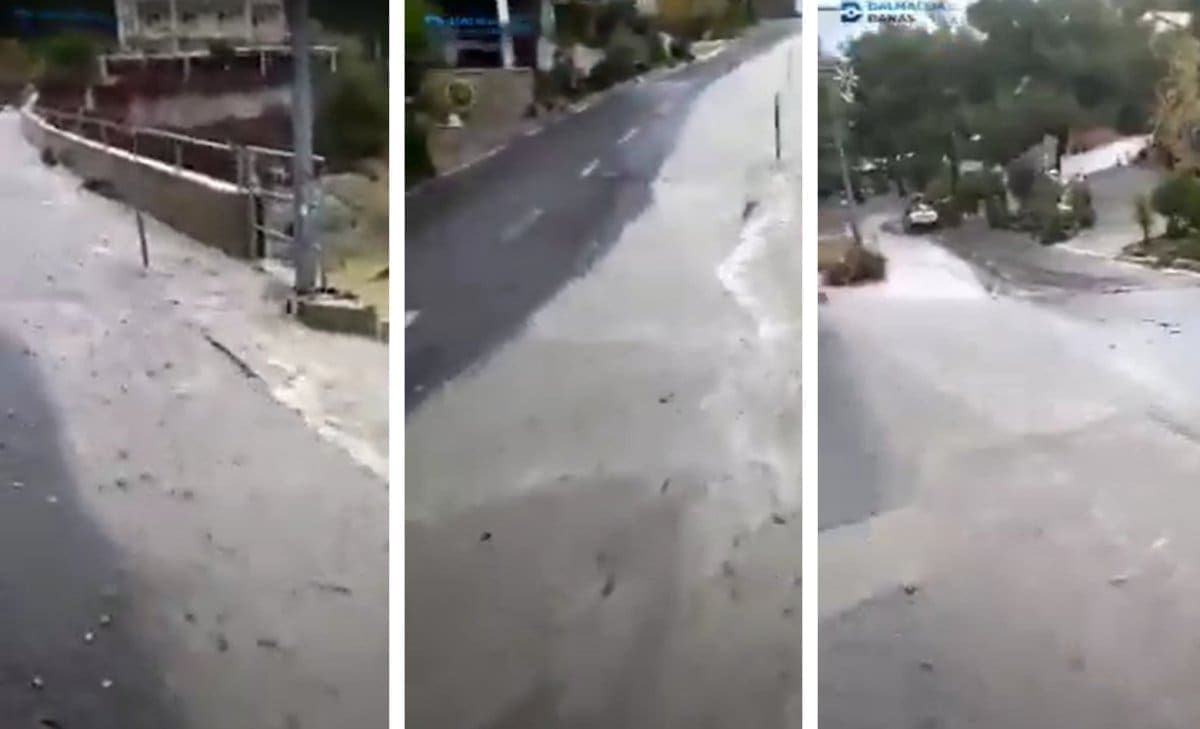 STANOVNICI IZ DALMACIJE SU JAKO ZABRINUTI Bujice stvaraju probleme, ogromna količina oborina poplavila ulice, prometnice...