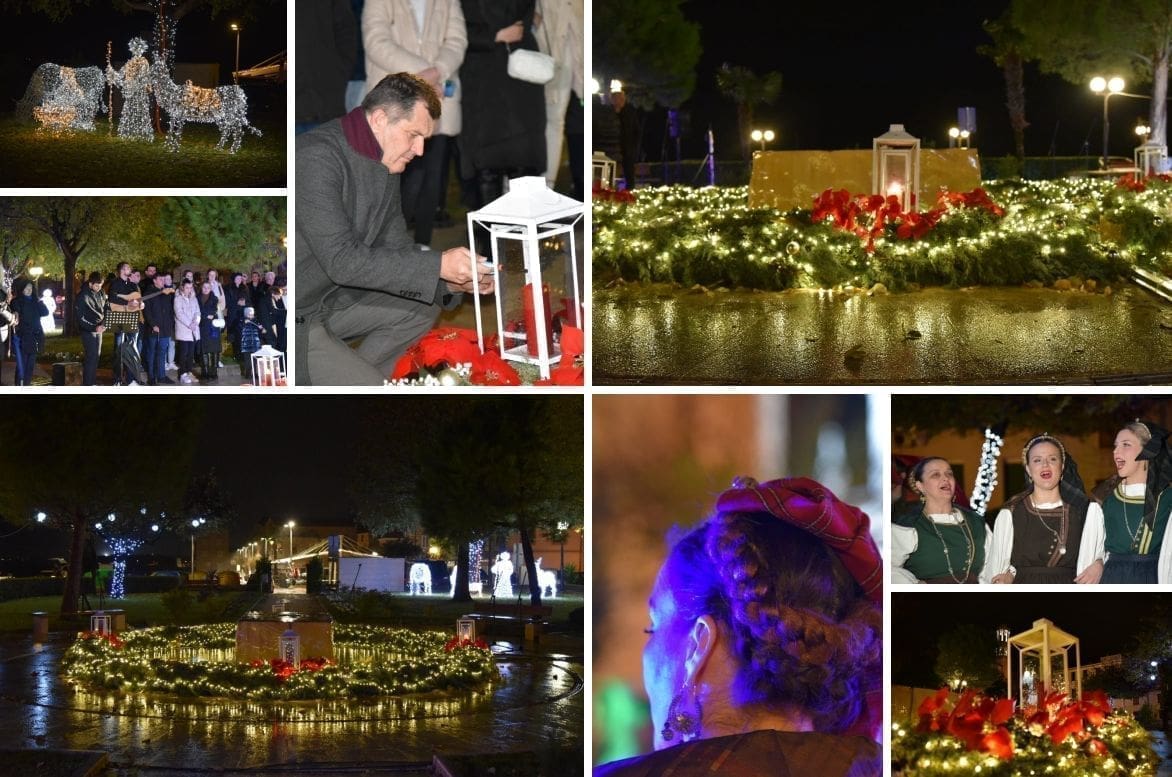 DRUGA NEDJELJA DOŠAŠĆA Upaljena druga adventska svijeća u đardinu u Kaštel Novom