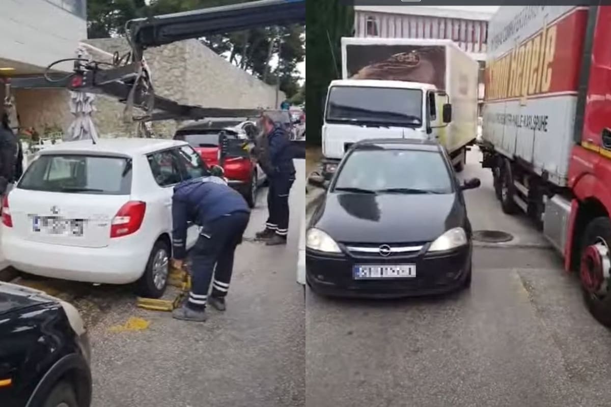 NAPETA SITUACIJA NA FIRULAMA Vozač se nepropisno parkirao, pauk služba stigla na teren. Nastao je krkljanac, nervoza...