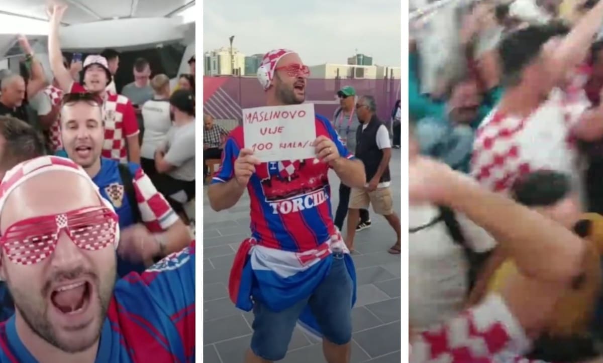 DALMATINCI NAPRAVILI SHOW PRED STADIONOM "Prodavali" ekstra djevičansko ulje, a u metru se bili najglasniji