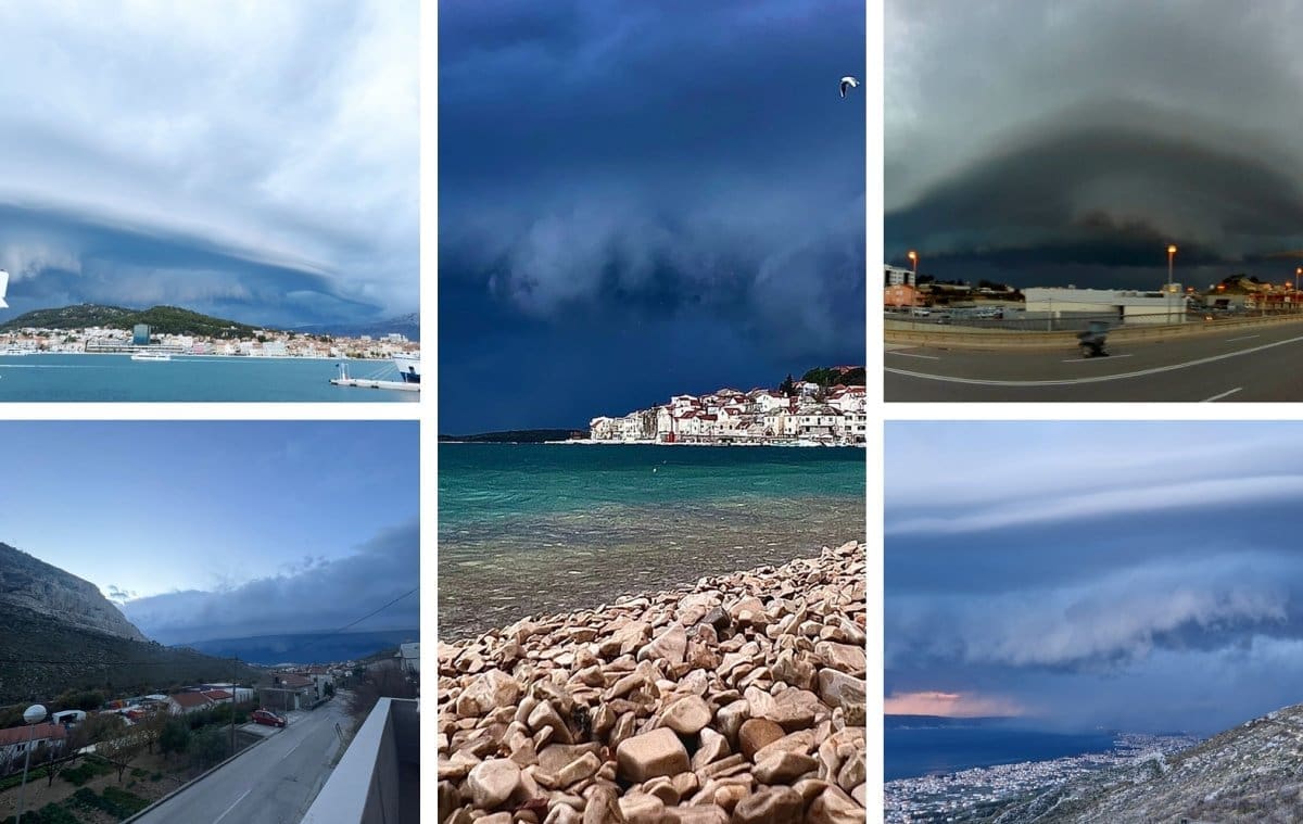 VELIKO NEVRIJEME NA SPLITSKOM, KAŠTELANSKOM I TROGIRSKOM PODRUČJU Grmljavina i obilna kiša, padaline u većem dijelu dalmatinske obale