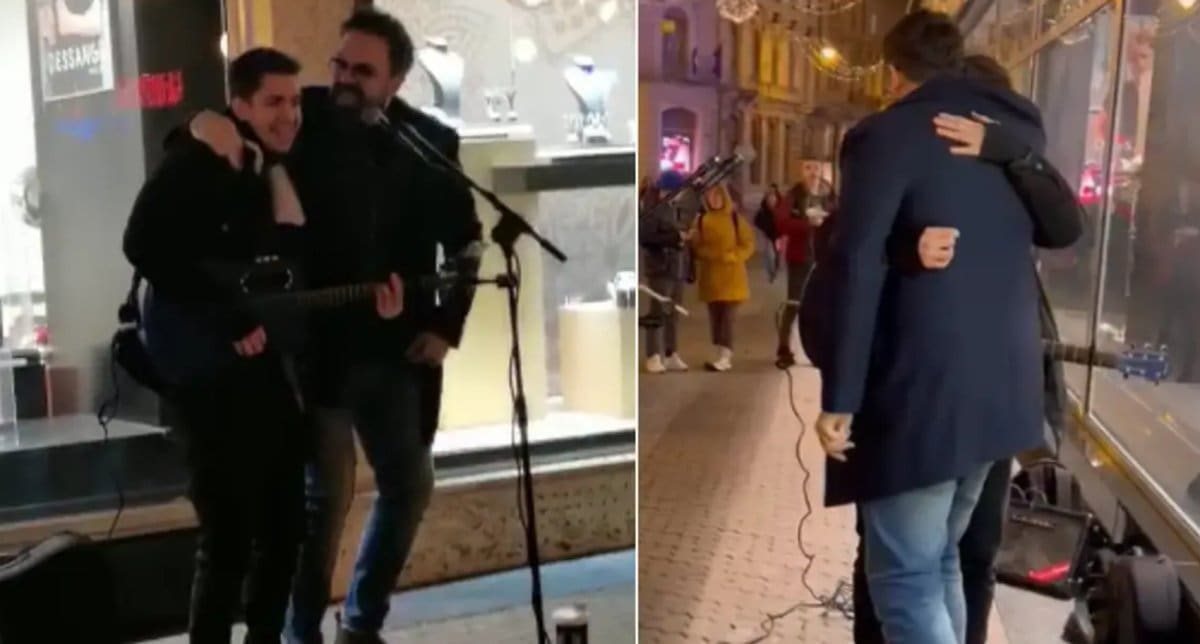 PROLAZNICI IH NAGRADILI PLJESKOM Mladić je na ulici pjevao Grašinu pjesmu, a onda mu se i on pridružio