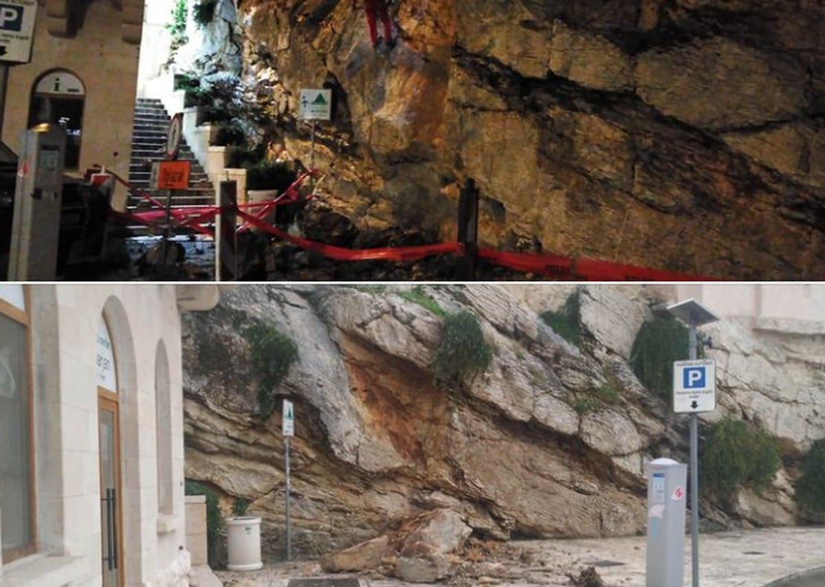 NOĆNI RADOVI U SAMOM CENTRU SPLITA Upravo je u tijeku sanacija stijena na Soluratu