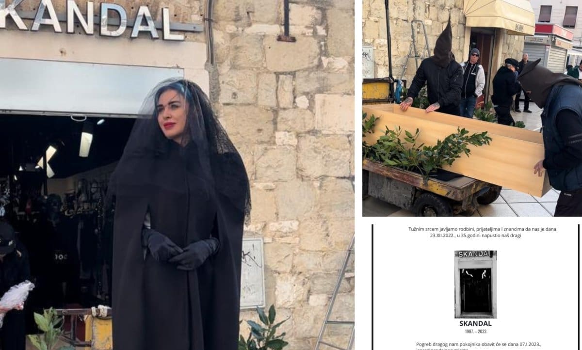 SPLITSKA VAMPIRICA SE OPROSTILA OD 'SKANDALA' Nakon što je izradila šonetu, u centru grada je organizirala sprovod i sahranila ga