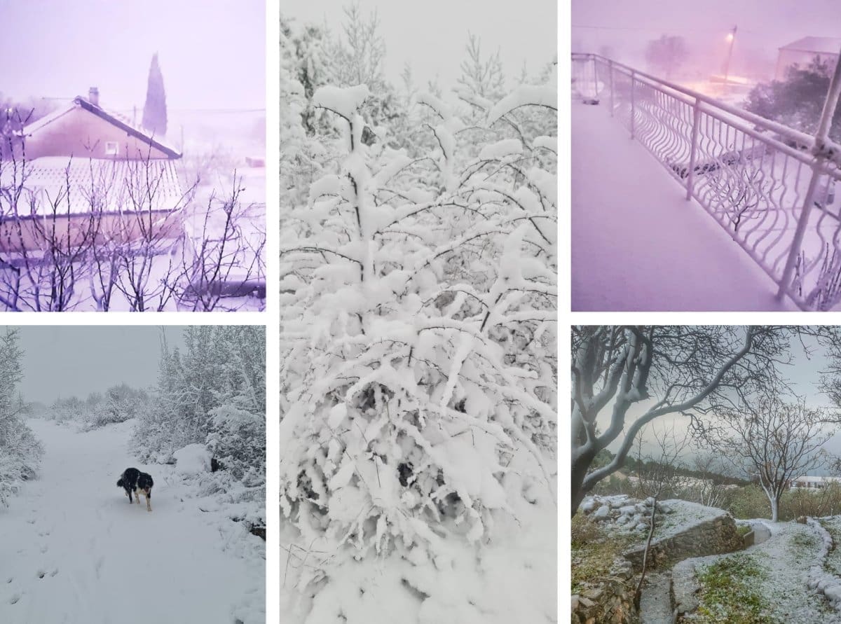 SNJEŽNA IDILA NADOMAK SPLITA Snijeg zabijelio okolicu Splita, donosimo nevjerojatne prizore