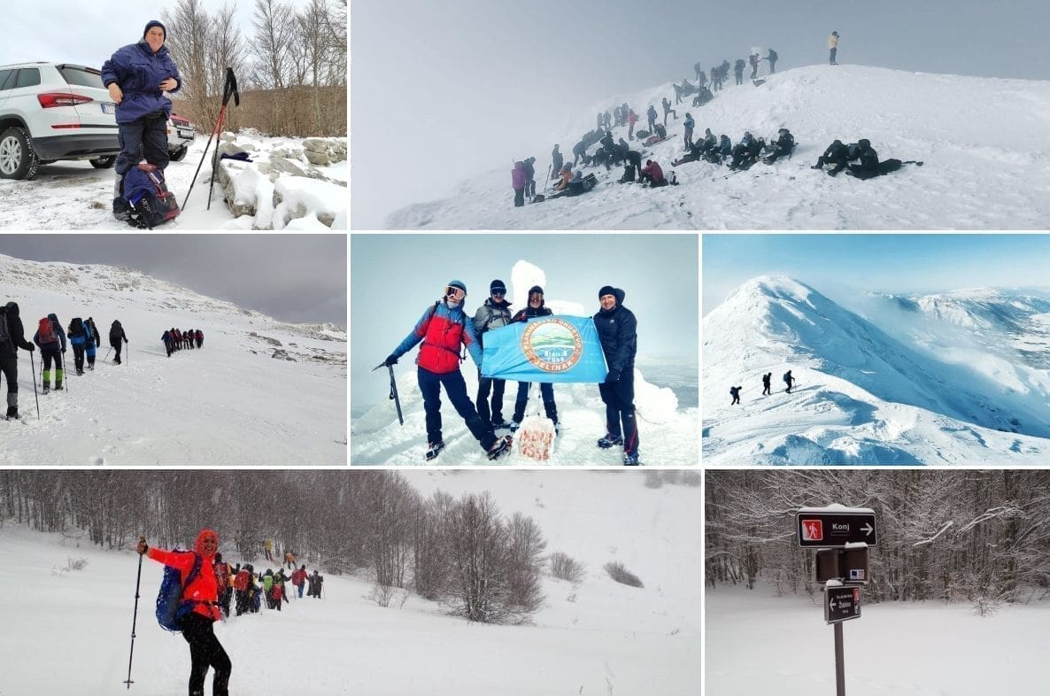 Ovako izgleda Kamešnica ispod 2 metra snijega: Na najviši vrh se probilo 130 planinara