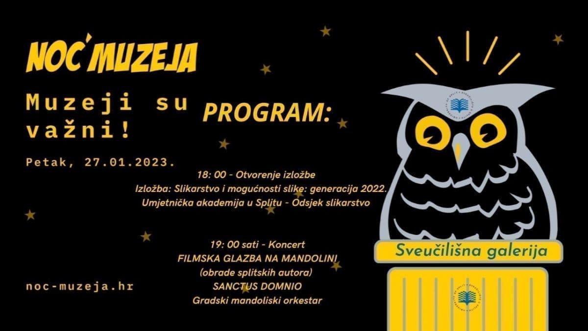 LIJEPA TRADICIJA NA SPLITSKOM SVEUČILIŠTU Noć muzeja u Sveučilišnoj galeriji