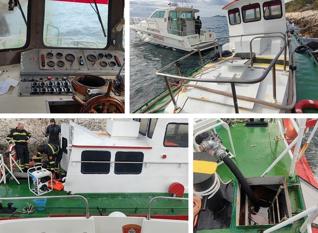 Zahtjevna akcija odsukavanja broda na dalmatinskom otoku: "Morali smo djelovati prije najavljenog pogoršanja vremena"