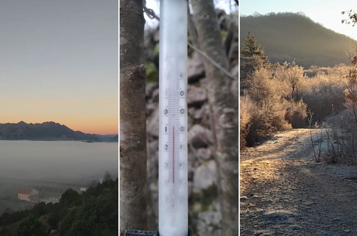 Jutros iznimno niske temperature zraka u Zagori: U mjesto Dolića Draga izmjereno čak -11 stupnja Celzijusa