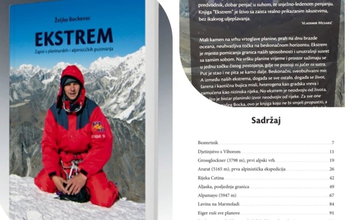 HPD MOSOR Bit će jako zanimljivo: Organizira se promocija knjige "Ekstrem – zapisi s planinarskih i alpinističkih putovanja"