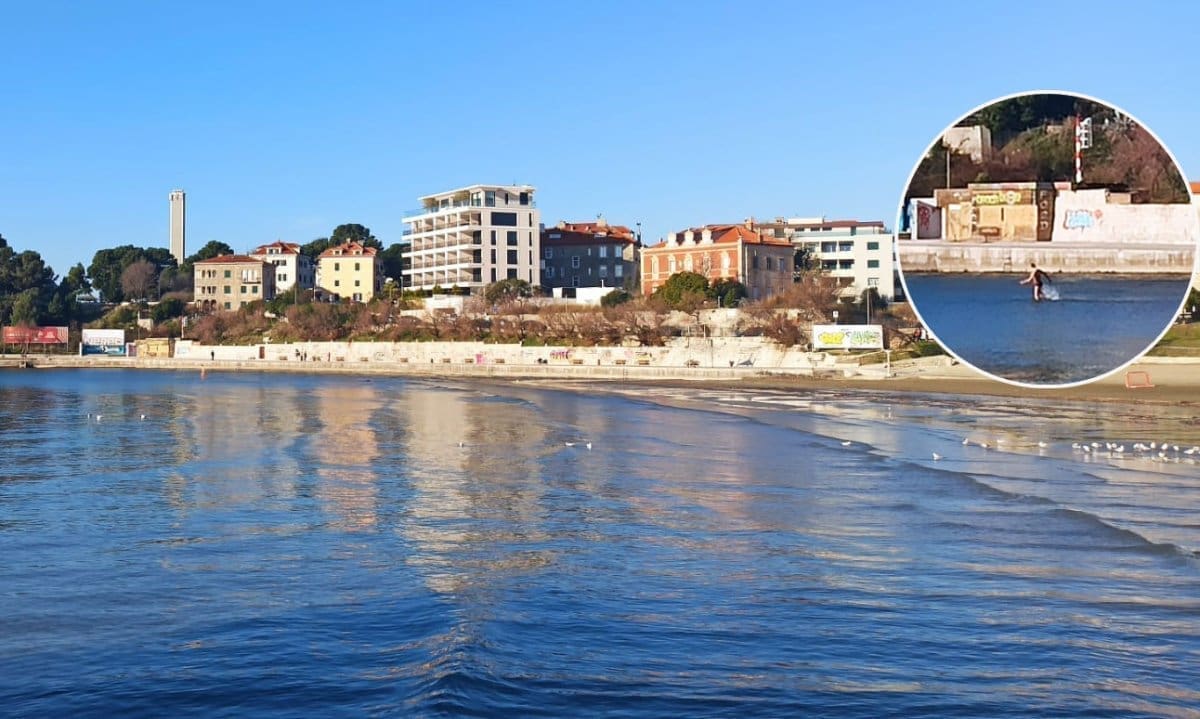 JUTARNJA SUBOTNJA ĐIRADA Unatoč niskim temperaturama, na Bačvicama jedan hrabri kupač... Evo fotografija!