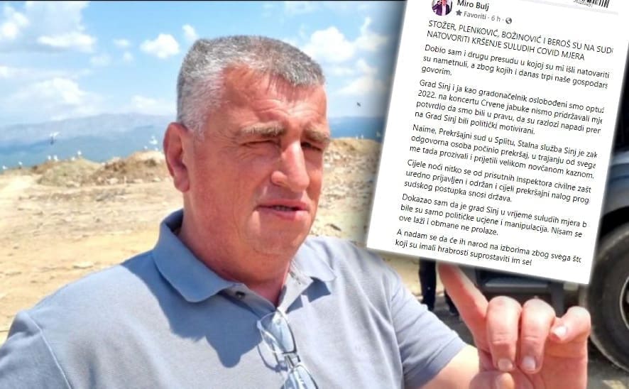 BULJU STIGLA PRESUDA "Napadi Plenkovića, Božinovića i cijele Vlade na Sinj bili su politički motivirani"