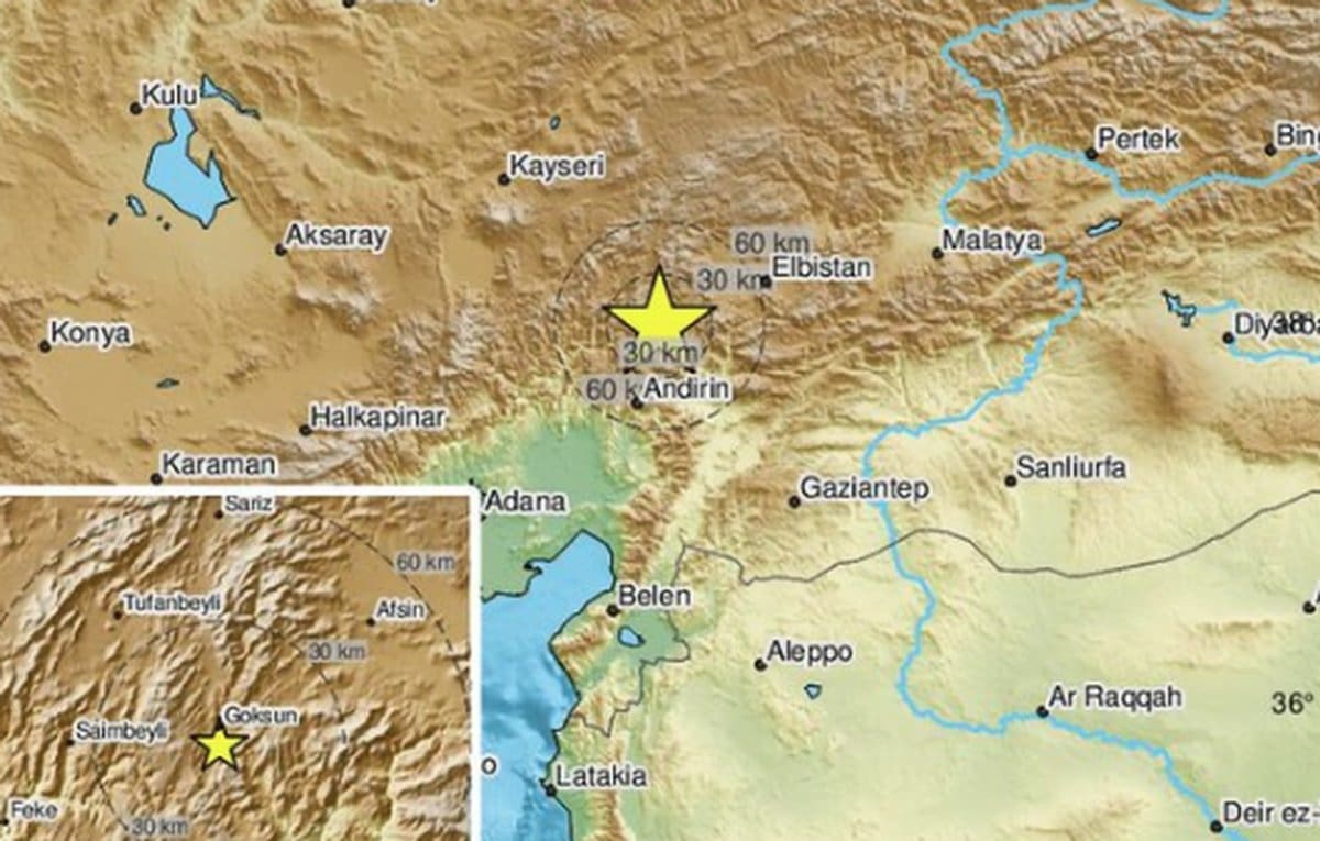 NOVI POTRES POGODIO TURSKU! Epicentar je pet kilometara južno od Göksuna