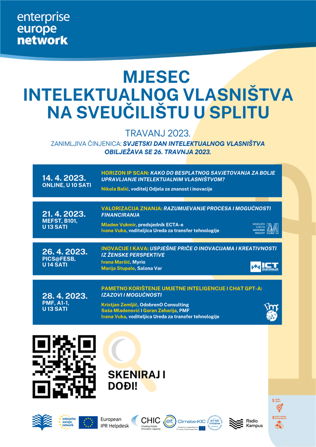 EEN mjesec intelektualnog vlasni tva na Sveu ili tu u Splitu