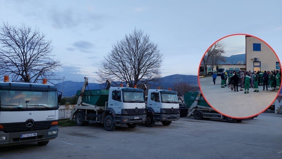 NAPETO PRED ZGRADOM SPLITSKE 'ČISTOĆE' Radnik u štrajku: "Nije izašlo ni jedno vozilo, osim kamiona koji će 'dignuti' bolnice"